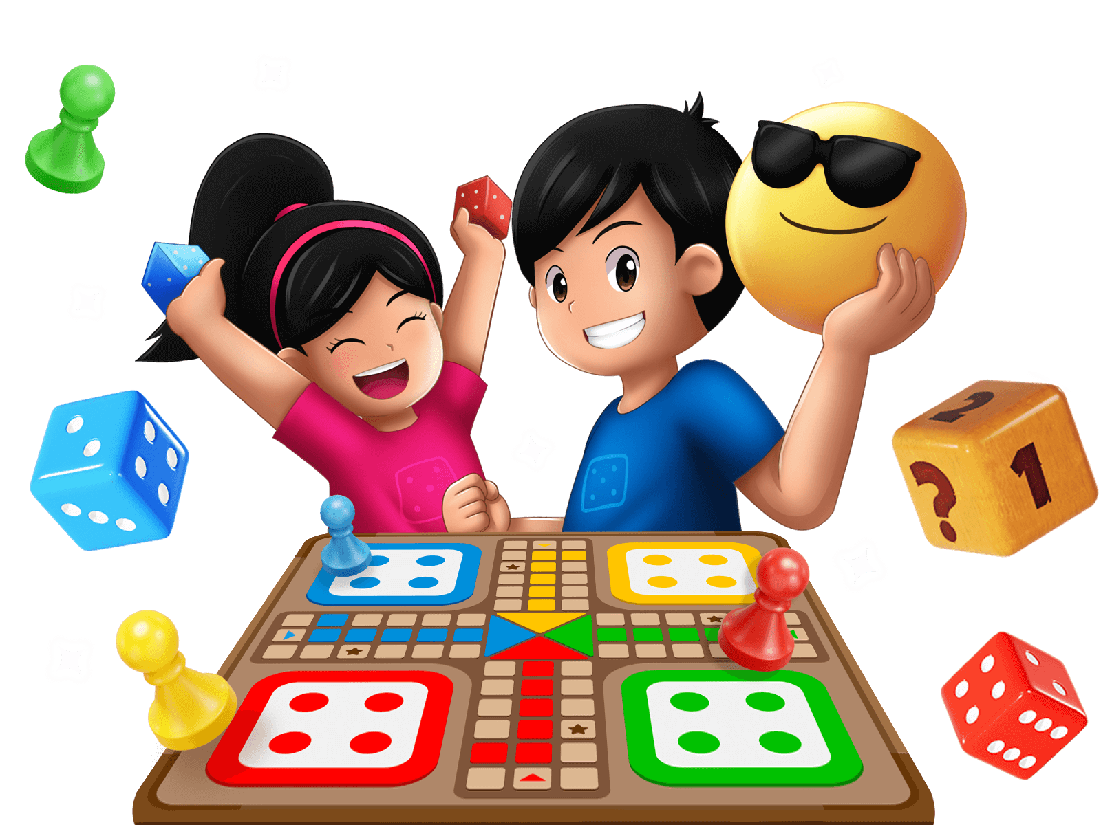 Ludo game promotional artwork on phone